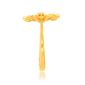 Golden Butterfly Bloom Openwork Gold <b>Ring</b> for Women Elegant Butterfly Fashion <b>Ring</b> Lightweight <b>Nature</b> <b>Inspired</b> Jewelry - Product Image 3