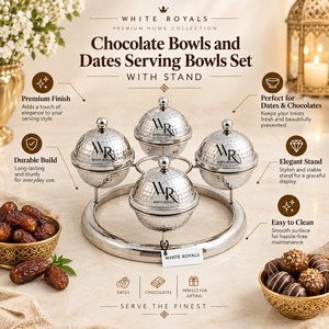 Plats à dessert en acier martelé Royal avec couvercles en dôme et cadre de présentation |   Vaisselle de qualité supérieure pour dattes, truffes, noix, bonbons et fruits secs - Product Image 5