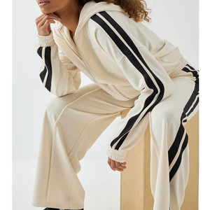 Women Oversized Hooded Zipper Sweatshirt Solid Color Long Sleeve Breathable Knitted <b>Cropped</b> <b>zip</b> hoodie women Casual streetwear - Product Image 5
