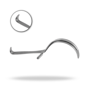 Retractor Deaver con Iluminación de Fibra Óptica de 20 cm, Instrumento Quirúrgico, Retractor Abdominal de Acero Inoxidable - Product Image 1