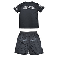 Ensemble de lutte unisexe tricoté personnalisé 2026 – T-shirt et short imprimés numériquement – Ensemble 2 pièces 100 % polyester léger, respirant et à séchage rapide
