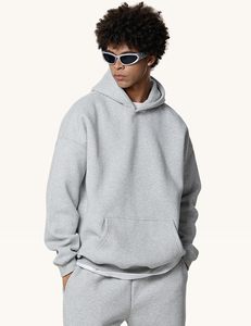 High Quality 450 Gsm No <b>Strings</b> Blank Fleece Regular Fit Hoodie Men Cotton Pullover Wholesale Custom Hot Selling Cheap <b>Hoodies</b> - Product Image 5