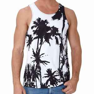 KHILAN INDUSTRIES – Nouveauté : Débardeurs Homme Personnalisables en Coton Tricoté Respirant à Paillettes, Col Rond Uni sur le Devant - Product Image 2
