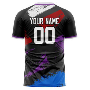 เสื้อฟุตบอลคอกลมแห้งเร็ว สกรีนโลโก้ทีม ชื่อ หมายเลข แบบเต็มตัวด้วยเทคนิค Dye Sublimation รับผลิตแบบ OEM ODM จากโรงงาน - Product Image 3