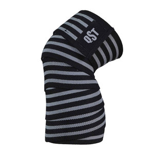 Bandes de genou antidérapantes unisexe taille unique en coton élastique pour haltérophilie, squats, entraînement de soulevé de terre, fitness et powerlifting - Product Image 1