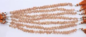 Perles de pierre de lune pêche naturelle facettées en forme de cœur pour la fabrication de bijoux, perles de pierre de lune pêche facettées en forme de cœur de 5 mm, grossiste - Product Image 5