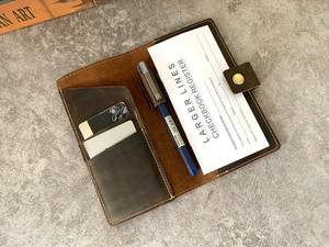 Supplier Luxury Handmade Lightweight Genuine <b>Leather</b> Classic Multi-Functional Checkbook Cover Waterproof 1 Compartment Custom - Product Image 3