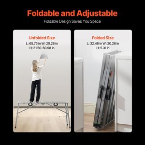 Piattaforma di Lavoro Regolabile a 4 Livelli, Portatile, Capacità di Carico 800 lb, Scala Pieghevole in Acciaio per Ponteggi - Product Image 2