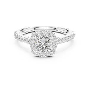 แหวนแต่งงานแฟชั่นคลาสสิก Aries Jewel ทอง 14K เพชร E VS 1 กะรัตทรงคุชชั่น เพชรเพาะเลี้ยงในห้องปฏิบัติการ IGI แหวนของขวัญหมั้น - Product Image 6