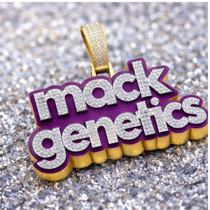 Colgante de Plata 925 Bañado en Oro con Letra Personalizada, Moissanita, Diamante VVS y Esmalte, Estilo Hip Hop, con Incrustaciones Brillantes para Fiesta Nocturna - Product Image 4