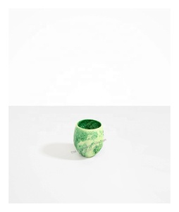 แก้วเรซิ่นทำมือ คอลเลคชั่นแฮนด์เมด ลายหินอ่อนสีเขียว ดีไซน์ทันสมัย ผนังชั้นเดียว ใช้กับเครื่องล้างจานได้ ใช้ซ้ำได้ เหมาะสำหรับทุกเพศ ใช้ในบ้าน - Product Image 2