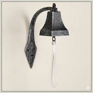 Daystar Trade Sculpture murale en métal noir antique, cloche, style rustique, décoration intérieure, thème nature, à suspendre avec corde pour entrée - Product Image 2