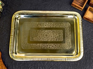 Indian Art Villa Luxury White Serving Dish with Gold Bird Branch Handle Irregular Decorative Bowl Classic Round Food Serving - Product Image 3