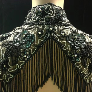 Abstract Three-dimensional Butterfly Studded Beaded Fringe Tank Top With Steel <b>Wire</b> Shape - Product Image 1