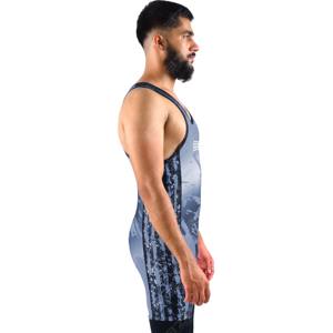 Singlet de lutte lavé de grande taille imprimé personnalisé de haute qualité pour hommes Spandex/coton anti-rétrécissement et séchage rapide - Product Image 4