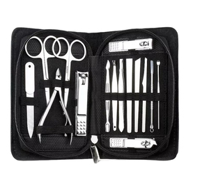 Professional Luxurious Stainless Steel 7 in 1 Manicure & Pedicure Kit Complete <b>Nail</b> Care <b>Set</b> for Hands & Feet - Product Image 1