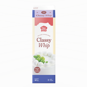 Fournitures de pâtisserie et confiserie haut de gamme pour l'industrie alimentaire HALAL Crème de garniture non laitière Classy Whip 907G Étiquette personnalisée - Product Image 1