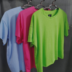 Proshah Boxy เสื้อยืดผู้หญิง,เสื้อยืดสตรีสีโรสโกลด์พีชผ้าฝ้ายความยาวปานกลาง100% - Product Image 5
