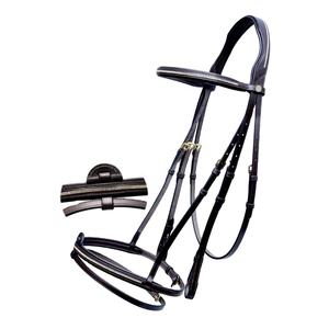 Brida Inglesa Ecuestre Personalizada de Cuero Importado de Alta Calidad, Cómoda y Duradera, con Doble Hilera de Diamantes Finos y Banda Estrecha para la Frente - Product Image 2