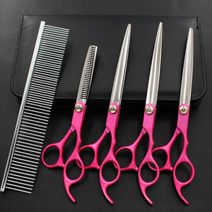 Ciseaux de coiffure professionnels en acier inoxydable de haute qualité pour salon de coiffure, ensemble de ciseaux pour animaux de compagnie, coupe de cheveux professionnelle, toilettage des animaux - Product Image 5
