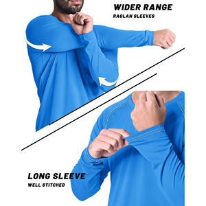 Men’s Long Sleeve UV Protection Shirt Lightweight Breathable Quick Dry Outdoor Sun Protection Clothing - Product Image 6