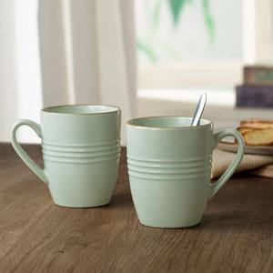 ชุดแก้วกาแฟเซรามิคพรีเมียมเคลือบสีเงา ผิวเรียบ ทนทาน พร้อมหูจับ สำหรับใช้ในบ้าน สำนักงาน ชา กาแฟ - Product Image 6