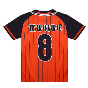 Top Quality Custom Sublimation Baseball Jersey Breathable Mesh Embroidered Pullover Sports Uniform Shirt - Product Image 4