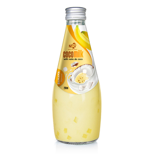 Bebida de Jugo de Frutas con Sabor a Sandía y Leche de Coco, en Botella de Vidrio de 290 ml, Etiqueta Privada, OEM, ODM, Suministro al por Mayor, 30% de Pureza - Product Image 4