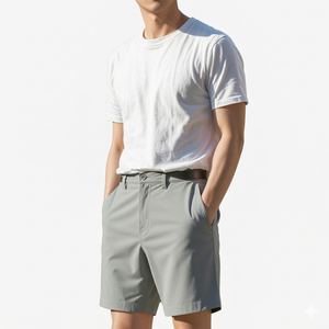 เสื้อยืดคอกลมแขนสั้นทรงปกติสำหรับผู้ชาย ผ้าสแปนเด็กซ์/คอตตอน พรีเมียม เนื้อผ้านุ่ม ระบายอากาศได้ดี แห้งเร็ว ผลิตจากผ้าถัก เป็นมิตรต่อสิ่งแวดล้อม - Product Image 1