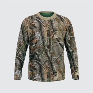 Chemises de chasse et de pêche camouflage à manches longues pour hommes, personnalisables avec logo, UPF50+, séchage rapide, légères, respirantes et discrètes, collection 2026 (vente en gros) - Product Image 6