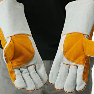 Guantes de Soldadura de Cuero de 14 Pulgadas, Resistentes al Calor y al Fuego, para Barbacoa, Horno, Parrilla, Soldadura TIG, MIG, Repostería, Estufa, Soporte para Ollas - Product Image 6