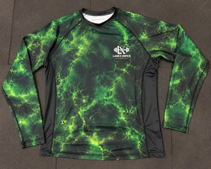 <b>Men's</b> Green Lightning <b>Compression</b> <b>Shirt</b> Long Sleeve Rash Guard Gym Fitness Workout Athletic Base Layer Performance Sportswear - Product Image 6