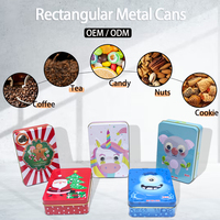 Weihnachts-Geschenkdose für Kinder mit Deckel, Metallbehälter für Süßigkeiten, Kekse, Schokolade, Individuell Bedruckte Großhandelsverpackung, OEM-Fertigung