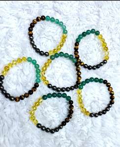 Pulsera Magnética de Piedras Preciosas Naturales de 8 mm Unisex, Certificada por Laboratorio, Ajustable, para Equilibrio del Alma y el Cuerpo, Alta Demanda - Product Image 2