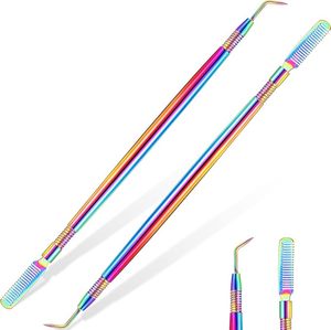 Outils à pointe multicolores pour rehaussement de cils, peigne à cils en acier pour lifting de cils, outils de beauté pour cils, marque privée - Product Image 1
