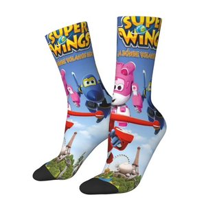 Calcetines de Personajes de Super Wings para Adultos, Tejidos con Transferencia Térmica, Transpirables, de Secado Rápido, para Yoga, Casuales, de Verano - Product Image 3