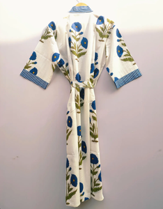 Kimono de Algodón 100%, Hermosos Kimonos, Kimono para Damas de Honor, Bata de Baño para Mujer, Kimono con Estampado Artesanal, Kimono de Regalo - Product Image 4
