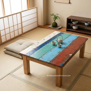 Wholesale Eco-Friendly Durable Wooden <b>Rustic</b> <b>Coffee</b> <b>Table</b> Handcrafted Minimalist Antique Industrial Knockdown Living Room - Product Image 6