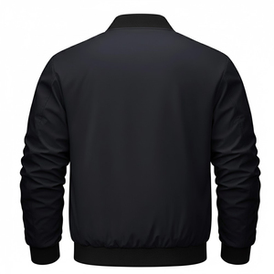Winter Casual Windproof Stylish Everyday Outerwear Bomber Jacket For <b>Boys</b> Solid Color Men Bomber Winter Jackets - Product Image 2