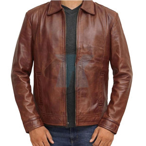 High Quality Customized Logo <b>Leather</b> Winter <b>Jacket</b> Fashion Clothing Hot Sale <b>Leather</b> <b>Jacket</b> For <b>Men</b> - Product Image 2