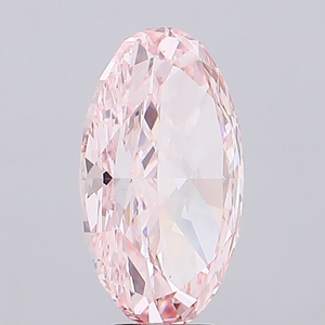 Diamant ovale fantaisie rose intense, cultivé en laboratoire, certifié IGI, clarté VS1, taille excellente, diamant CVD non monté pour la joaillerie. - Product Image 2