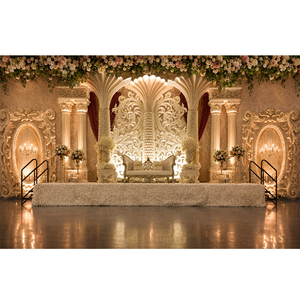 <b>Top</b> Asian Style <b>Wedding</b> Stage Decor Set Crystal Decorated Fiber <b>Wedding</b> Stage Sets Design For Indoor Ceremony Decoration USA - Product Image 1