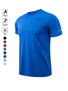 Uniforme de Rugby Unisex de Alta Calidad, Camiseta de Fútbol Transpirable de Malla, Estilo Americano, Color Azul Sólido, para Fitness y Running - Product Image 1