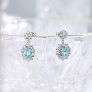 Juego de pendientes de diamantes de 3 quilates Luxeshine Jewelry Lab, pendientes de plata de ley con piedras cultivadas en laboratorio para mujer - Product Image 3