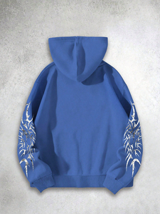 Custom Unisex Printed Heat-Transfer-Printing Solid Casual Autumn <b>Pullover</b> Hooded Anti-Pilling Breathable - Product Image 2