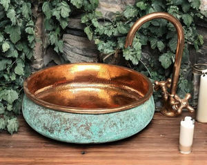 copper sink antibacterial surface copper <b>basin</b> hygienic use copper sink safe material copper <b>basin</b> chemical free copper sink - Product Image 3