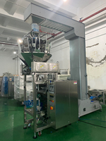 Peseuse verticale automatique 10 têtes haute précision pour granulés, cacahuètes, biscuits, chips de pommes de terre, nuggets de poulet, sachets de riz et film d'emballage