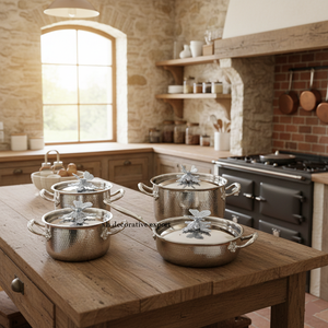 Mirror Polish Hammered Stainless Steel Stockpot Skillet <b>Casserole</b> <b>Pan</b> Pot Eco-Friendly Gas Induction Ready Europe Design - Product Image 5