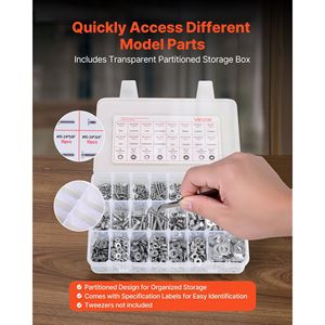 720 Pcs Imperial Machine <b>Screws</b> <b>Flat</b> Washers Stainless Steel 6-328-3210-241/4-20 Furniture Bolts Nuts Assortment Kit 720 Bolts - Product Image 5