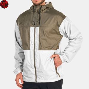 Chaqueta Cortavientos de Moda Urbana para Hombre, con Cierre, de Nailon, con Parches, Ligera, Resistente al Viento - Product Image 1